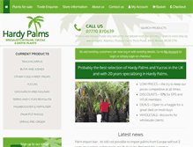 Tablet Screenshot of hardy-palms.co.uk